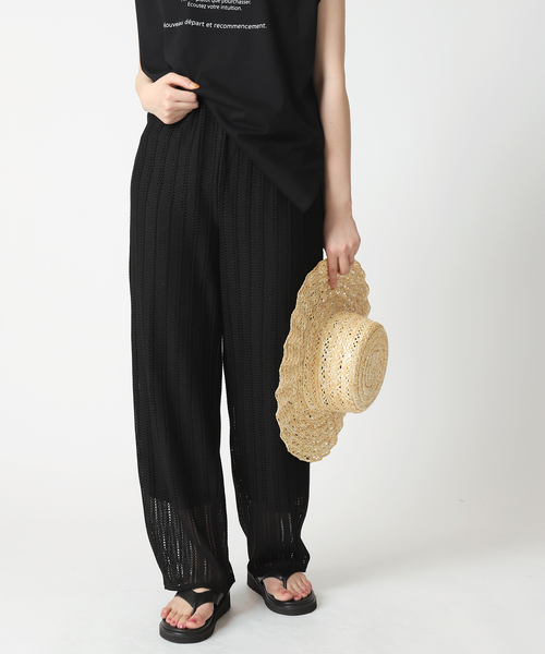 B.C STOCK（ベーセーストック）の「透かしレースパンツ（その他パンツ・レディース・ホワイト/ブラック/ブルー・FREE）」の5枚目の写真