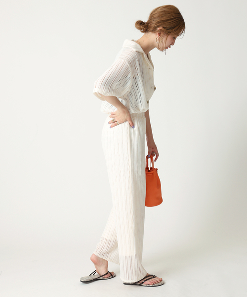 B.C STOCK（ベーセーストック）の「透かしレースパンツ（その他パンツ・レディース・ホワイト/ブラック/ブルー・FREE）」の12枚目の写真