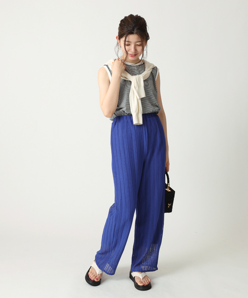 B.C STOCK（ベーセーストック）の「透かしレースパンツ（その他パンツ・レディース・ホワイト/ブラック/ブルー・FREE）」の14枚目の写真