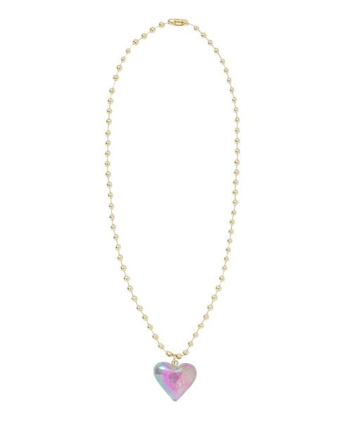X-girl（エックスガール）の「CLEAR HEART NECKLACE（ネックレス・レディース・シルバー/ゴールド・ONE SIZE）」の4枚目の写真