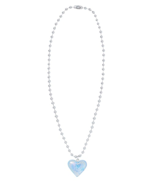 X-girl（エックスガール）の「CLEAR HEART NECKLACE（ネックレス・レディース・シルバー/ゴールド・ONE SIZE）」の5枚目の写真