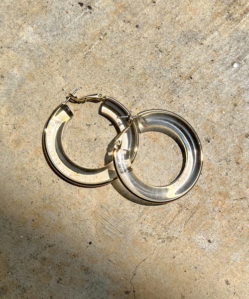 prose verse（プロズヴェール）の「ゴールドラインアクリルフープピアス（ピアス（両耳用）・レディース・イエロー/グリーン/クリア・ﾌﾘ-）」の12枚目の写真