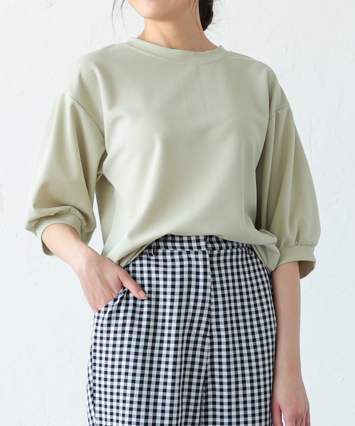 KOBE LETTUCE（コウベレタス）の「前後2wayカットジョーゼットトップス（Tシャツ/カットソー・レディース・ホワイト/ブラック/ピンク/ミント・FREE）」の4枚目の写真