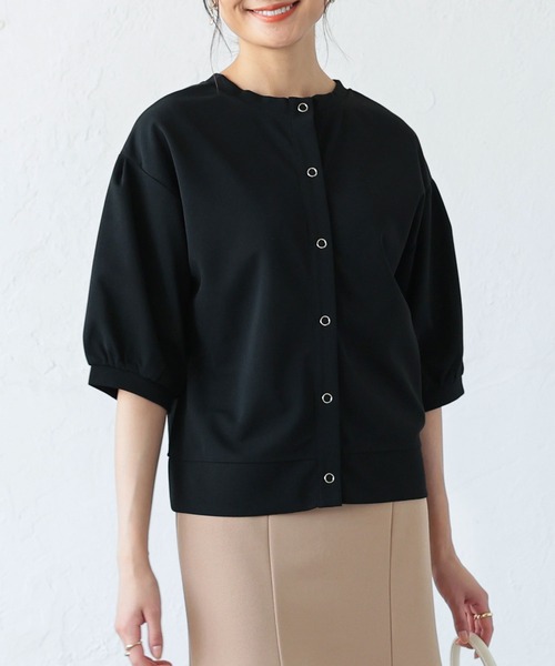 KOBE LETTUCE（コウベレタス）の「前後2wayカットジョーゼットトップス（Tシャツ/カットソー・レディース・ホワイト/ブラック/ピンク/ミント・FREE）」の3枚目の写真