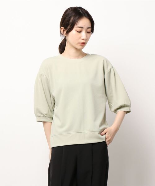 KOBE LETTUCE（コウベレタス）の「前後2wayカットジョーゼットトップス（Tシャツ/カットソー・レディース・ホワイト/ブラック/ピンク/ミント・FREE）」の6枚目の写真