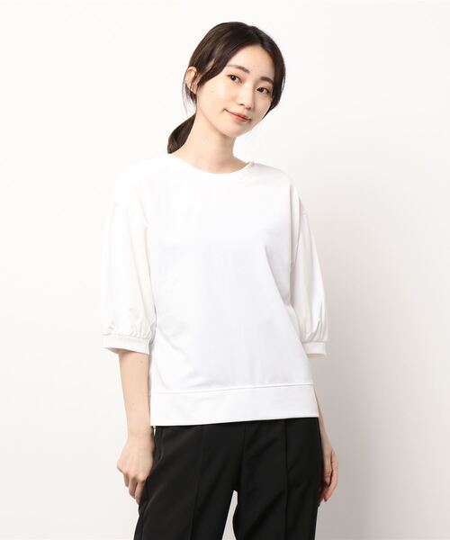 KOBE LETTUCE（コウベレタス）の「前後2wayカットジョーゼットトップス（Tシャツ/カットソー・レディース・ホワイト/ブラック/ピンク/ミント・FREE）」の11枚目の写真