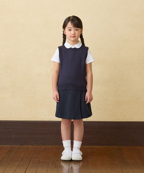 MIKI HOUSE(ミキハウス)の「綿ニットクルーネックベスト(ベスト・キッズ・ネイビー・110cm/120cm/130cm/100cm)」の4枚目の写真
