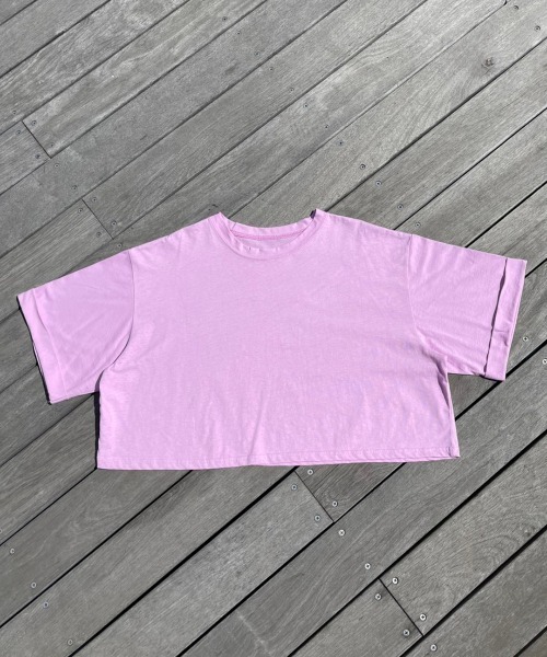 Vicente（ヴィセンテ）の「Basic short tee（Tシャツ/カットソー・レディース・ブラック/ダークグレー/ピンク・FREE）」の7枚目の写真