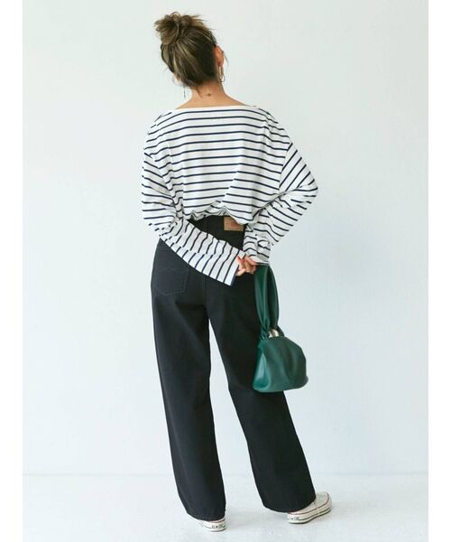 Ungrid（アングリッド）の「ボートネックボーダーロングスリーブTee（Tシャツ/カットソー・レディース・ネイビー/レッド/グリーン・FREE）」の13枚目の写真