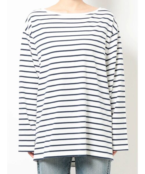 Ungrid（アングリッド）の「ボートネックボーダーロングスリーブTee（Tシャツ/カットソー・レディース・ネイビー/レッド/グリーン・FREE）」の21枚目の写真