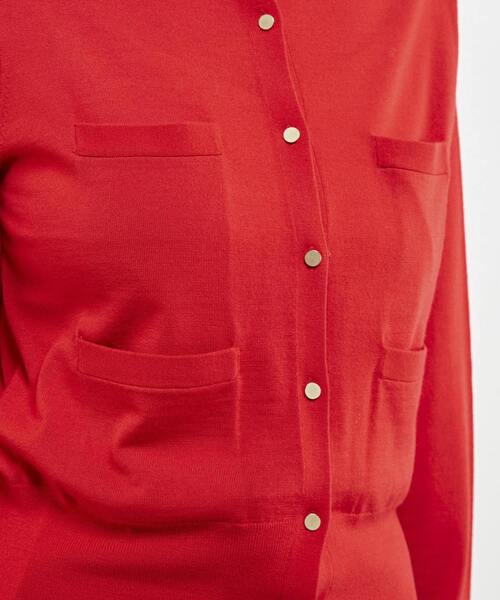 martinique（マルティニーク）の「martinique/スーパーエクストラファインメリノカーディガン（カーディガン/ボレロ・レディース・ホワイト×ブラック/レッド/ブラウン/ネイビー・FREE）」の21枚目の写真