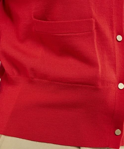 martinique（マルティニーク）の「martinique/スーパーエクストラファインメリノカーディガン（カーディガン/ボレロ・レディース・ホワイト×ブラック/レッド/ブラウン/ネイビー・FREE）」の22枚目の写真