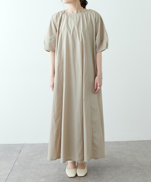 PUAL CE CIN 半袖ワンピース 36 ベージュ pual ce cin 「PUAL CE CIN」 半袖ワンピース FREE ベージュ