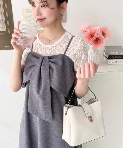 moment+（モーメントプラス）の「スクエアワンハンドルショルダーバッグ（ハンドバッグ・レディース・ブラック/アイボリー/ブラウン・FREE）」の18枚目の写真