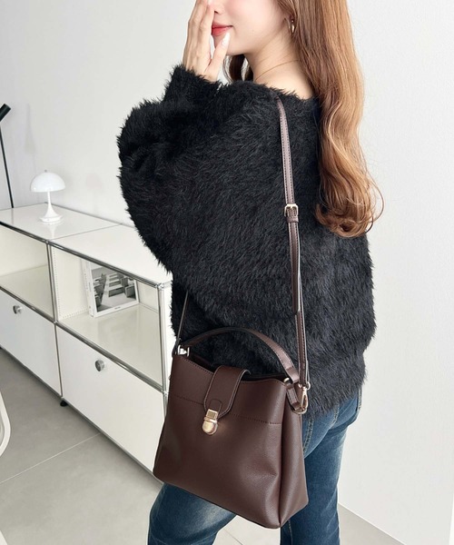 セール】スクエアワンハンドルショルダーバッグ（ハンドバッグ