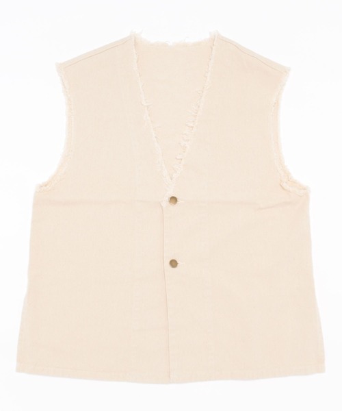 Ambre Neige(アンブルネージュ)の「【ユニセックス】デニムベスト/WEB/EC限定商品(ベスト・レディース・インディゴブルー/アイボリー・MEDIUM/LARGE)」の14枚目の写真