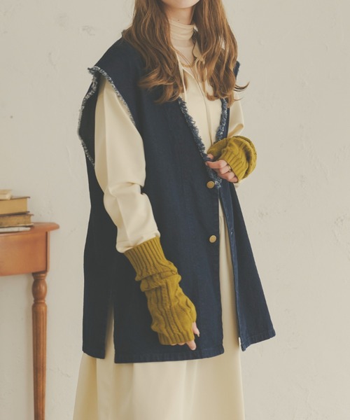Ambre Neige(アンブルネージュ)の「【ユニセックス】デニムベスト/WEB/EC限定商品(ベスト・レディース・インディゴブルー/アイボリー・MEDIUM/LARGE)」の16枚目の写真
