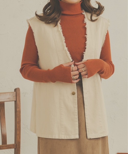 Ambre Neige(アンブルネージュ)の「【ユニセックス】デニムベスト/WEB/EC限定商品(ベスト・レディース・インディゴブルー/アイボリー・MEDIUM/LARGE)」の18枚目の写真