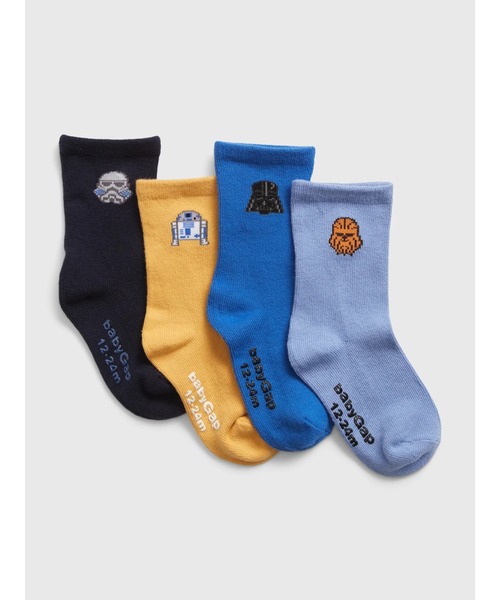 GAP(ギャップ)の「babyGap スター・ウォーズ(TM) クルーソックス 4足セット(ソックス/靴下・キッズ・マルチ・4-5 YRS/2-3 YRS/12-24M)」の1枚目の写真