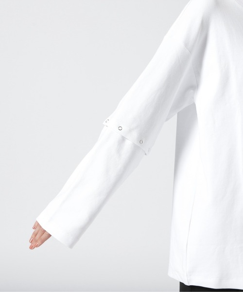 AULA AILA（アウラアイラ）の「AULA AILA/アウラアイラ/別注２wayスリーブプルオーバー（Tシャツ/カットソー・レディース・ホワイト/ブラック・00）」の4枚目の写真