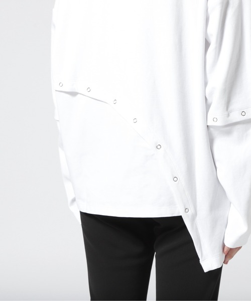 AULA AILA（アウラアイラ）の「AULA AILA/アウラアイラ/別注２wayスリーブプルオーバー（Tシャツ/カットソー・レディース・ホワイト/ブラック・00）」の7枚目の写真