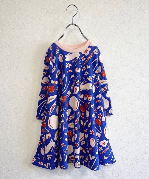 HOGAN RANCH WEAR（ホーガンランチウエア）の「キャンディーペーパーナガソデワンピース（90～140cm）（ワンピース・キッズ・ライトブルー/レッド/ピンク/ブルー/グリーン/チャコール・90/100/110/120/130/140）」の5枚目の写真