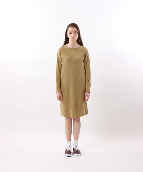 リブを チャンピオン Champion ウィメンズ ワンピース 22ssgolf ゴルフウェア レディース Cw Vg312 Champion Hanes サイズです