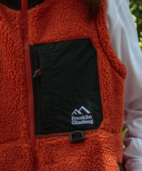 Franklin Climbing（フランクリンクライミング）の「【Franklin Climbing/フランクリンクライミング】シープボアベスト（ベスト・メンズ・ブラック/マスタード/アイボリー/オレンジ・S/M/L）」の12枚目の写真