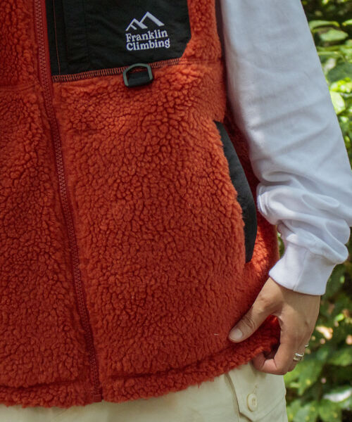 Franklin Climbing（フランクリンクライミング）の「【Franklin Climbing/フランクリンクライミング】シープボアベスト（ベスト・メンズ・ブラック/マスタード/アイボリー/オレンジ・S/M/L）」の13枚目の写真