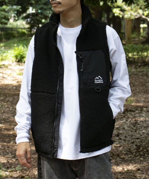 Franklin Climbing（フランクリンクライミング）の「【Franklin Climbing/フランクリンクライミング】シープボアベスト（ベスト・メンズ・ブラック/マスタード/アイボリー/オレンジ・S/M/L）」の19枚目の写真