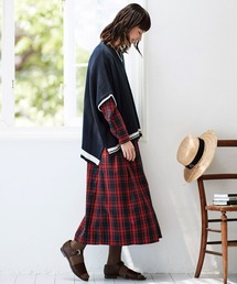 サニークラウズ　赤いチェックのワンピースとベスト2点セット サニークラウズ 赤いチェックのワンピースとベスト2点セット