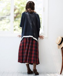 サニークラウズ　赤いチェックのワンピースとベスト2点セット Sunny clouds（サニークラウズ）の「サニークラウズ タータンの