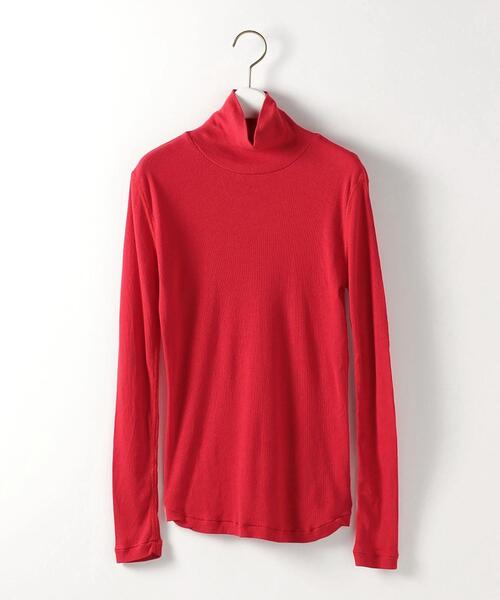 Steven Alan（スティーブンアラン）の「＜Steven Alan＞COTTON SILK RIB LONG SLEEVE PULLOVER/カットソー（Tシャツ/カットソー・レディース・ライトブルー/レッド/オフホワイト/ダークグレー・FREE）」の4枚目の写真