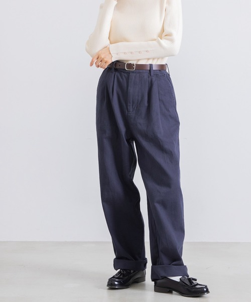 Dita Muaj.（ディータムアージュ）の「Muaj.ハイウエスト カジュアルチノパンツ（チノパンツ・レディース・ブラック/ベージュ/ネイビー・M/L）」の3枚目の写真