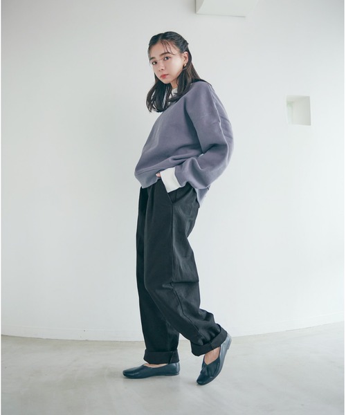 Dita Muaj.（ディータムアージュ）の「Muaj.ハイウエスト カジュアルチノパンツ（チノパンツ・レディース・ブラック/ベージュ/ネイビー・M/L）」の6枚目の写真