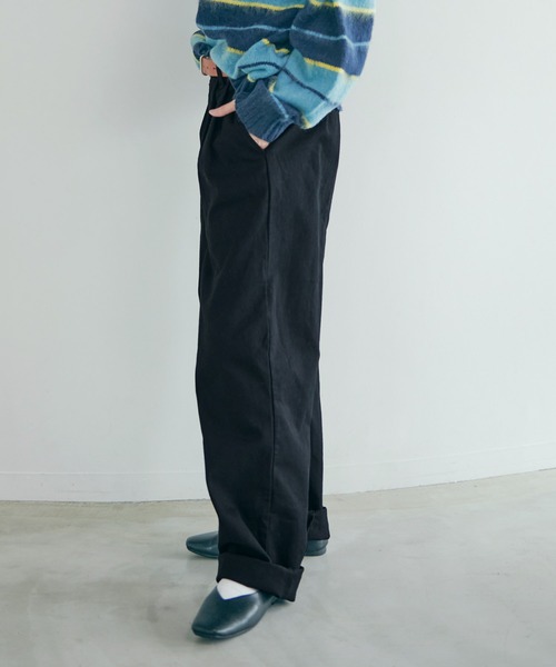 Dita Muaj.（ディータムアージュ）の「Muaj.ハイウエスト カジュアルチノパンツ（チノパンツ・レディース・ブラック/ベージュ/ネイビー・M/L）」の8枚目の写真