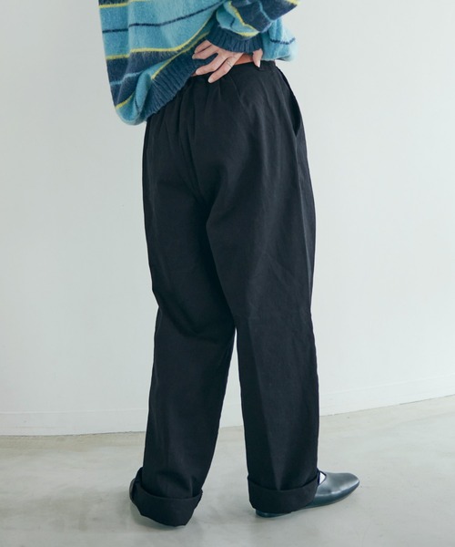 Dita Muaj.（ディータムアージュ）の「Muaj.ハイウエスト カジュアルチノパンツ（チノパンツ・レディース・ブラック/ベージュ/ネイビー・M/L）」の9枚目の写真