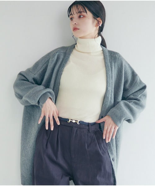 Dita Muaj.（ディータムアージュ）の「Muaj.ハイウエスト カジュアルチノパンツ（チノパンツ・レディース・ブラック/ベージュ/ネイビー・M/L）」の13枚目の写真