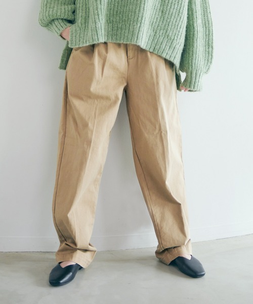 Dita Muaj.（ディータムアージュ）の「Muaj.ハイウエスト カジュアルチノパンツ（チノパンツ・レディース・ブラック/ベージュ/ネイビー・M/L）」の22枚目の写真