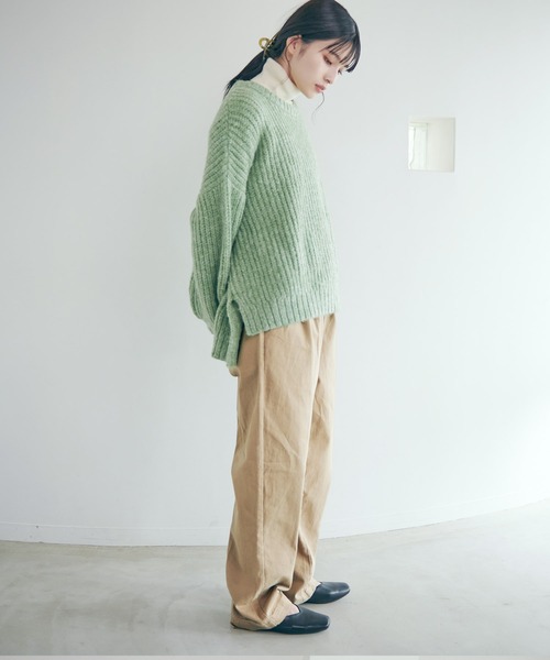 Dita Muaj.（ディータムアージュ）の「Muaj.ハイウエスト カジュアルチノパンツ（チノパンツ・レディース・ブラック/ベージュ/ネイビー・M/L）」の19枚目の写真