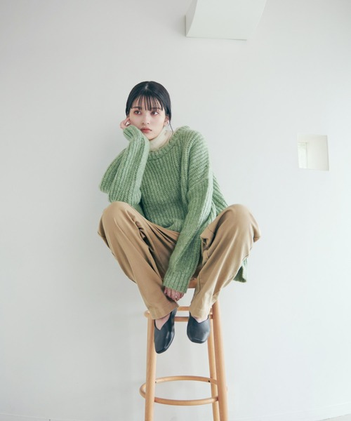 Dita Muaj.（ディータムアージュ）の「Muaj.ハイウエスト カジュアルチノパンツ（チノパンツ・レディース・ブラック/ベージュ/ネイビー・M/L）」の20枚目の写真