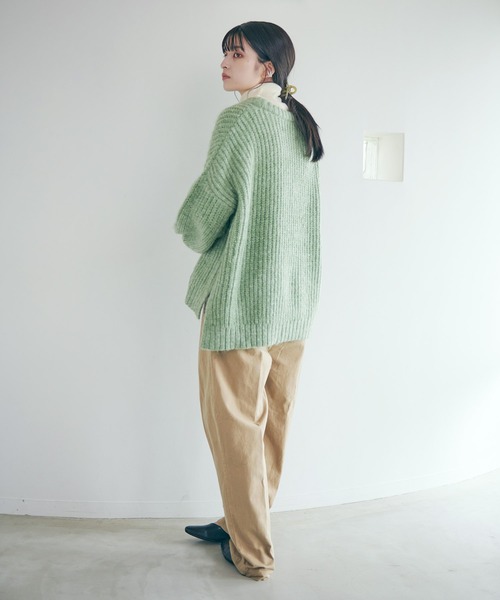 Dita Muaj.（ディータムアージュ）の「Muaj.ハイウエスト カジュアルチノパンツ（チノパンツ・レディース・ブラック/ベージュ/ネイビー・M/L）」の17枚目の写真