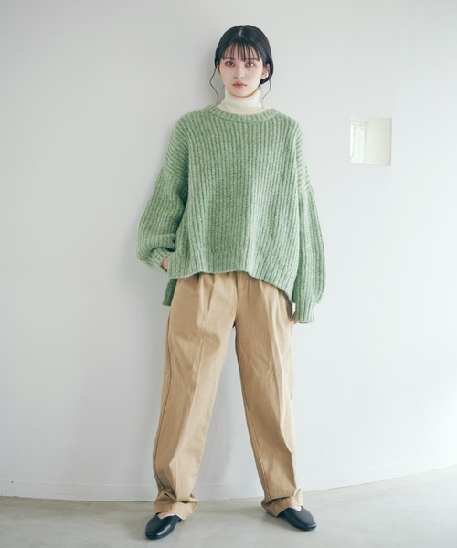 Dita Muaj.（ディータムアージュ）の「Muaj.ハイウエスト カジュアルチノパンツ（チノパンツ・レディース・ブラック/ベージュ/ネイビー・M/L）」の18枚目の写真