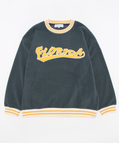 STYLEBLOCK(スタイルブロック)の「ソフトボアカレッジアップリケトレーナー(スウェット・メンズ・キャメル/パープル/アイボリー/サックスブルー・L/M/LL)」の2枚目の写真