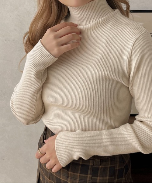 apres jour clair(アプレジュールクレア)の「【apres jour clair】リブニットインナー【ZOZOTOWN限定アイテム】(ニット/セーター・レディース・ベージュ/モカ/アイボリー/オレンジ・フリー/X-LARGE)」の5枚目の写真