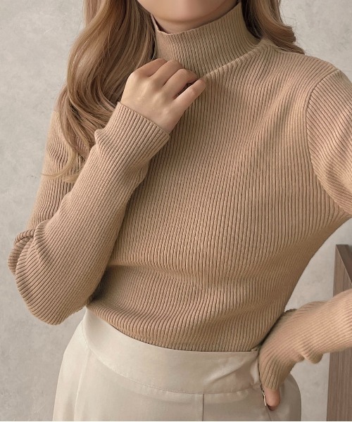 apres jour clair(アプレジュールクレア)の「【apres jour clair】リブニットインナー【ZOZOTOWN限定アイテム】(ニット/セーター・レディース・ベージュ/モカ/アイボリー/オレンジ・フリー/X-LARGE)」の17枚目の写真