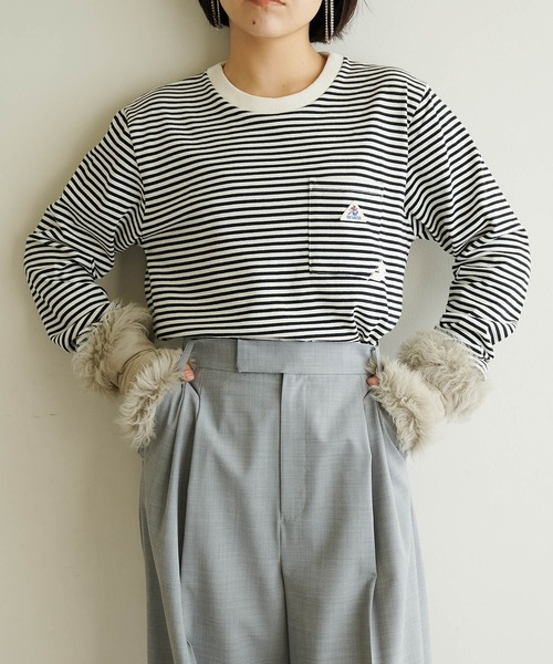 GALA　GLOVES（ガラ　グローブ）の「【GALA GLOVES】ムートンミトングローブ（手袋・レディース・グレー系その他・FREE）」の8枚目の写真