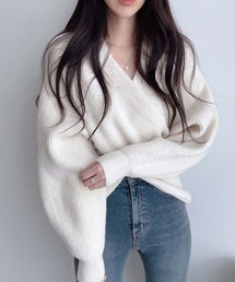 カシュクール ニットプルオーバー