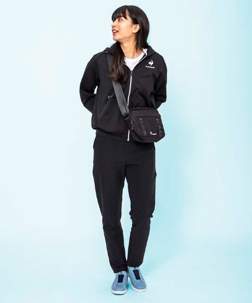 le coq sportif(ルコックスポルティフ)の「ルコック エアスタイリッシュパンツ・ウォーム(9分丈)保温 ストレッチ 裏起毛 ウエストゴム スポーツウエア レディース トレーニングウエア(その他パンツ・レディース・ブラック×ホワイト/ネイビー/ブラック・M/XL/L/S)」の13枚目の写真