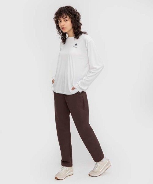 le coq sportif(ルコックスポルティフ)の「ルコック エアスタイリッシュパンツ・ウォーム(9分丈)保温 ストレッチ 裏起毛 ウエストゴム スポーツウエア レディース トレーニングウエア(その他パンツ・レディース・ブラック×ホワイト/ネイビー/ブラック・M/XL/L/S)」の14枚目の写真